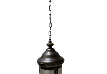 Art Nouveau Patinated Brass Hall Lantern, 1900s